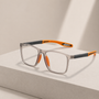 Reading glasses displayed on surface — lightweight flexible frame with anti blue light lenses for presbyopia and screen use
