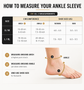 Ankle compression sleeve size guide and support benefits for plantar fasciitis and recovery