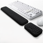 Memory foam wrist rest pad for keyboard and mouse — black, ergonomic wrist support