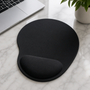 ergonomic mouse pad with wrist rest black