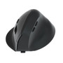 Ergonomic vertical wireless mouse black and red side view