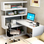 #Home Office Modern Computer Desks Writing Study Table With Bookshelf
