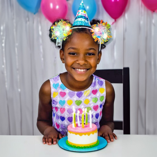 Light-Up Tinsel Headband Boppers (Close Out) — view 2