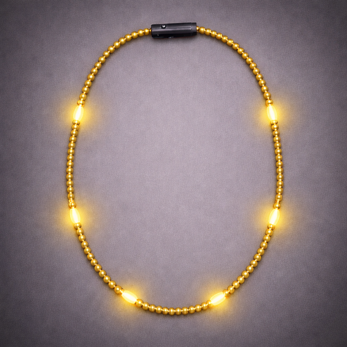 Mardi Gras Beaded Necklace - Solid Colors — view 4