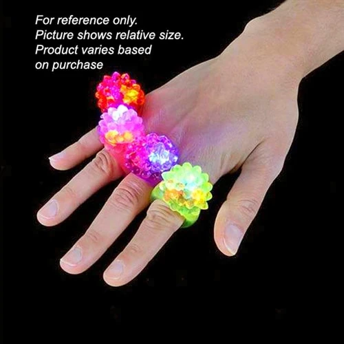 Assorted Colors Clear Bubble Ring, colorful glowing bubble rings on a person's finger.
