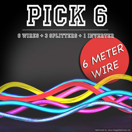 EL Wire Pick Six - 6 * 6m - 120ft