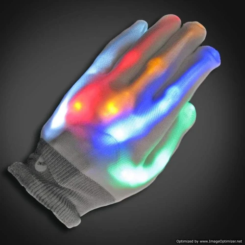 XO Multi Glove, LED light-up touchscreen glove with colorful illuminated fingertips for enhanced visibility and functionality.