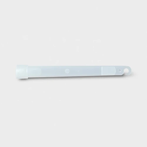 Custom 6" Unwrapped Glow Sticks, plastic glow stick with hook for holding and a small hook at the end for hanging or attaching.