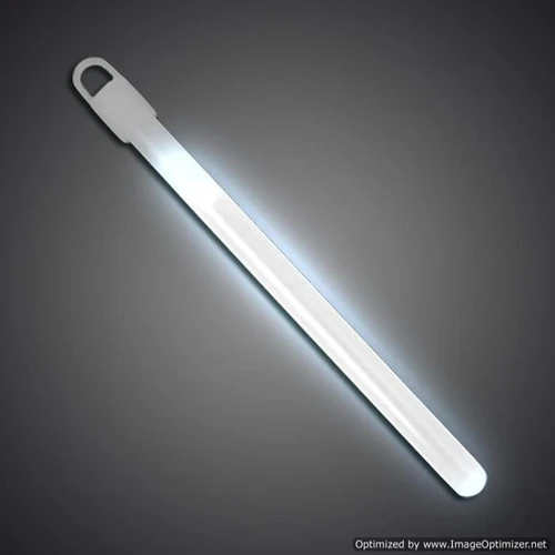 illuminated slim glow stick emitting blue light