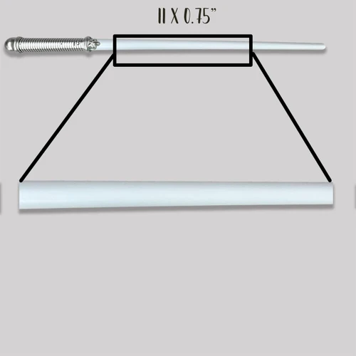 Customized Lightsaber Sword, a toy lightsaber with a silver handle and a white blade, designed for cosplay or collectors.