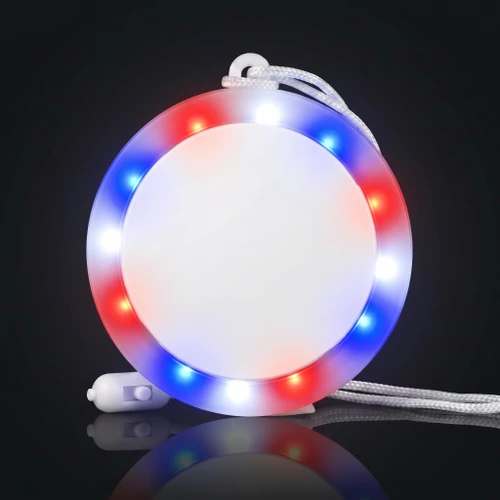 Personalized Luminous Arc Medallion LED Necklace Your Name or Logo