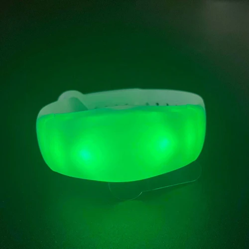 glowing green light displaying multiple shift modes