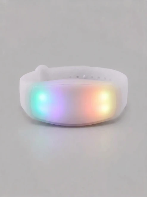 LED bracelet glowing in multiple colors