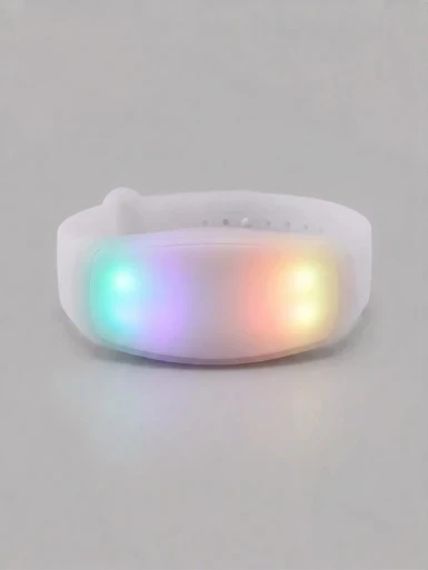 LED bracelet glowing in multiple colors