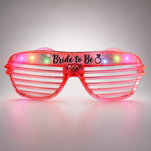 pink LED light-up novelty sunglasses for celebration parties