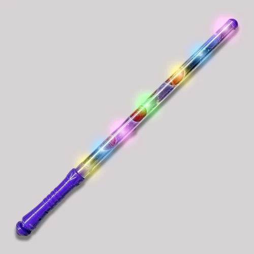 Magic Wand, Special Price, colorful LED-lit toy wand with glowing rainbow lights and a purple handle.