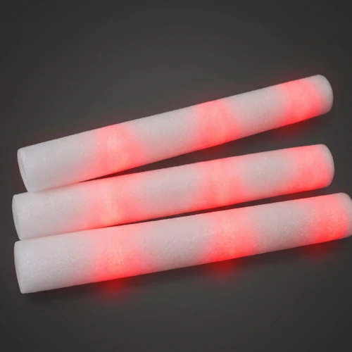 flashing foam sticks for celebrations, with measurements of 10.75 x 2.7 inches