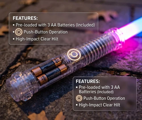 Color-changing LED light saber hilt