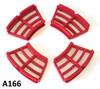 Lambretta Brake Disc Grill Window Set - Red (L0-73-A166)