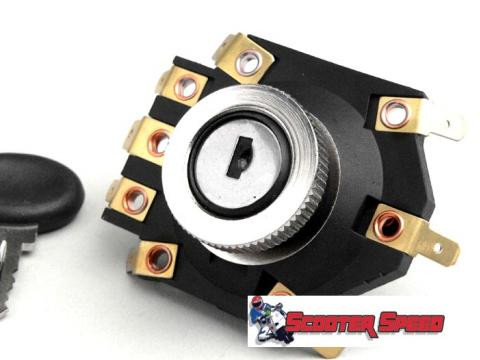 Vespa Ignition Key Switch 8 Pole P-Series SIP (V15J-31190000)