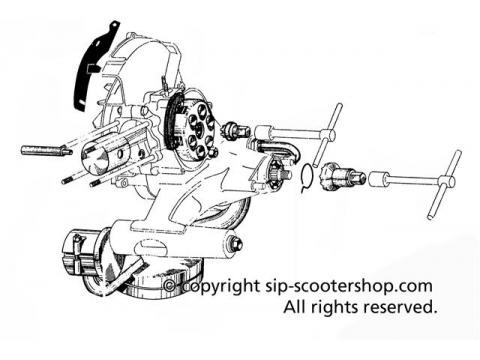 Vespa Clutch Castle Nut Tool SIP (V5B-93320000)
