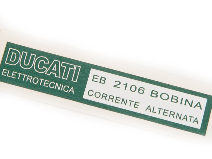 Lambretta Coil HT Decal Ducati Casa (70A-C227)