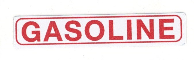 Vespa Decal Fuel Cap "Gasoline" Red (V7M-D886513)