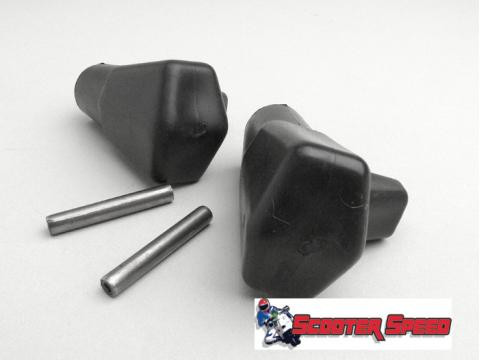 Lambretta Center Stand Feet Set Rubber Casa - Black (58-T213/8007300)