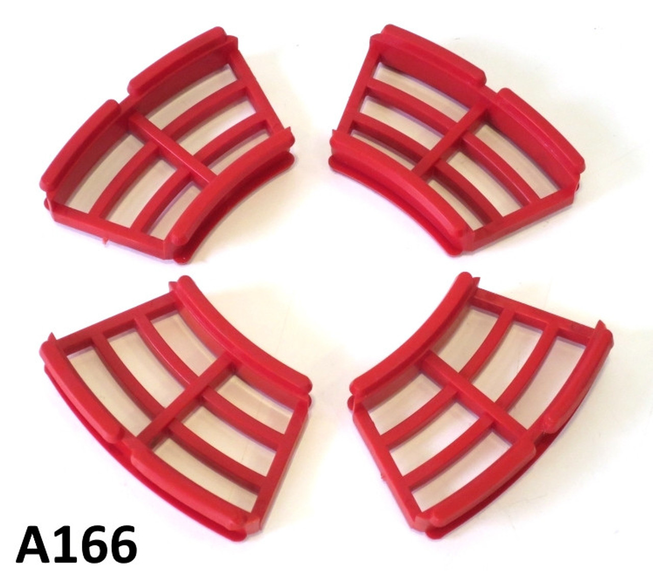 Lambretta Brake Disc Grill Window Set - Red (L0-73-A166)