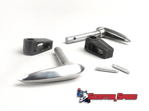 Lambretta Side Panel Lever Set Late Square S3 LI/SX Casa (85-C318/8113056)