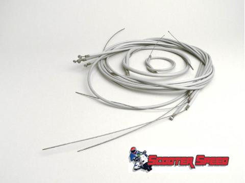 Lambretta Cable Set Teflon S3- Grey LVDue (DW-60024246)