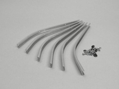 Lambretta Floorboard Alloy Strip Set Front Casa LI  1/2 (70-8013401)