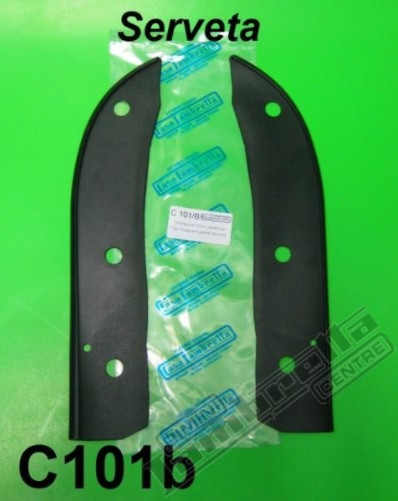 Lambretta Fender Rubber Side Set Casa - Black Serveta LI S3 (64-C101B)