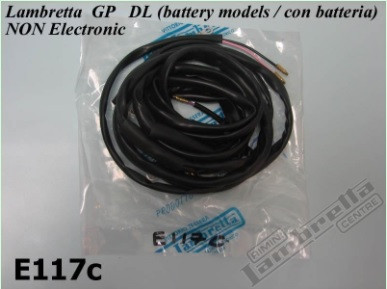 Lambretta Wiring Loom DC Points Black GP Casa (91-E117C)