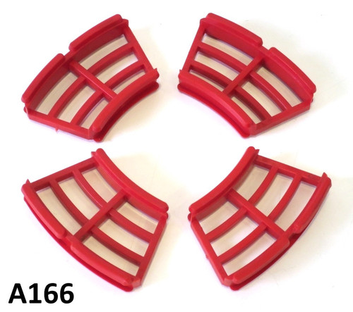 Lambretta Brake Disc Grill Window Set - Red (L0-73-A166)