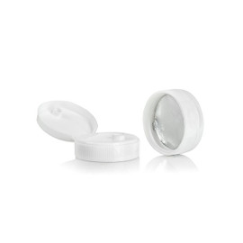 38/400 White Ribbed Flip Top W/ Tri Tab HIS Liner For PET 2DS03819CPS