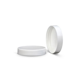 43/400 White Polypropylene Smooth PE Foam Lined Cap 2WP0434MR