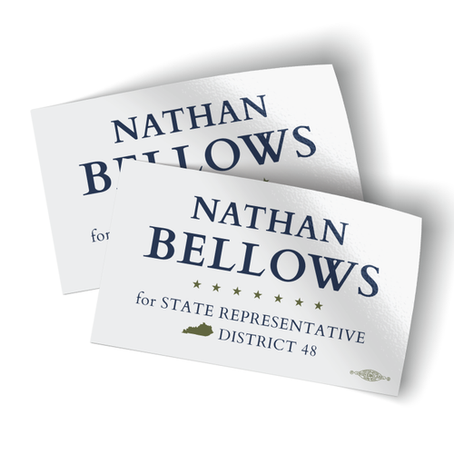 Nathan Bellows (5" x 3" Vinyl Sticker -- Pack of Two!)