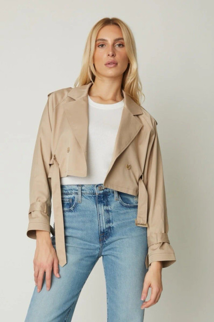 OLIVIA TRENCH JACKET - CROP