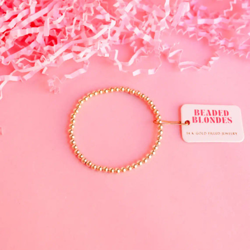 4MM BEADED BRACELET - BEADED BLONDES 4MM BEADED BRACELET - BEADED BLONDES