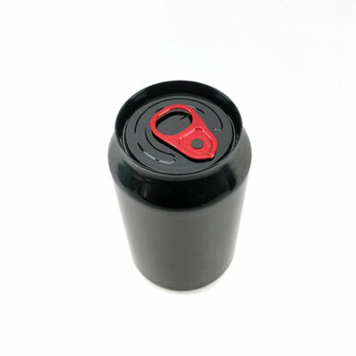 Aluminium Beer Can With Lid - 330ml - Black