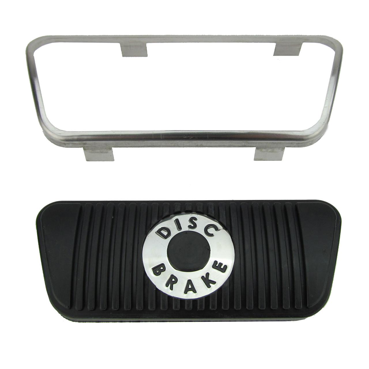 Brake Pedal Pad Disc Auto With Stainless Steel Trim [FM-EB003BK]