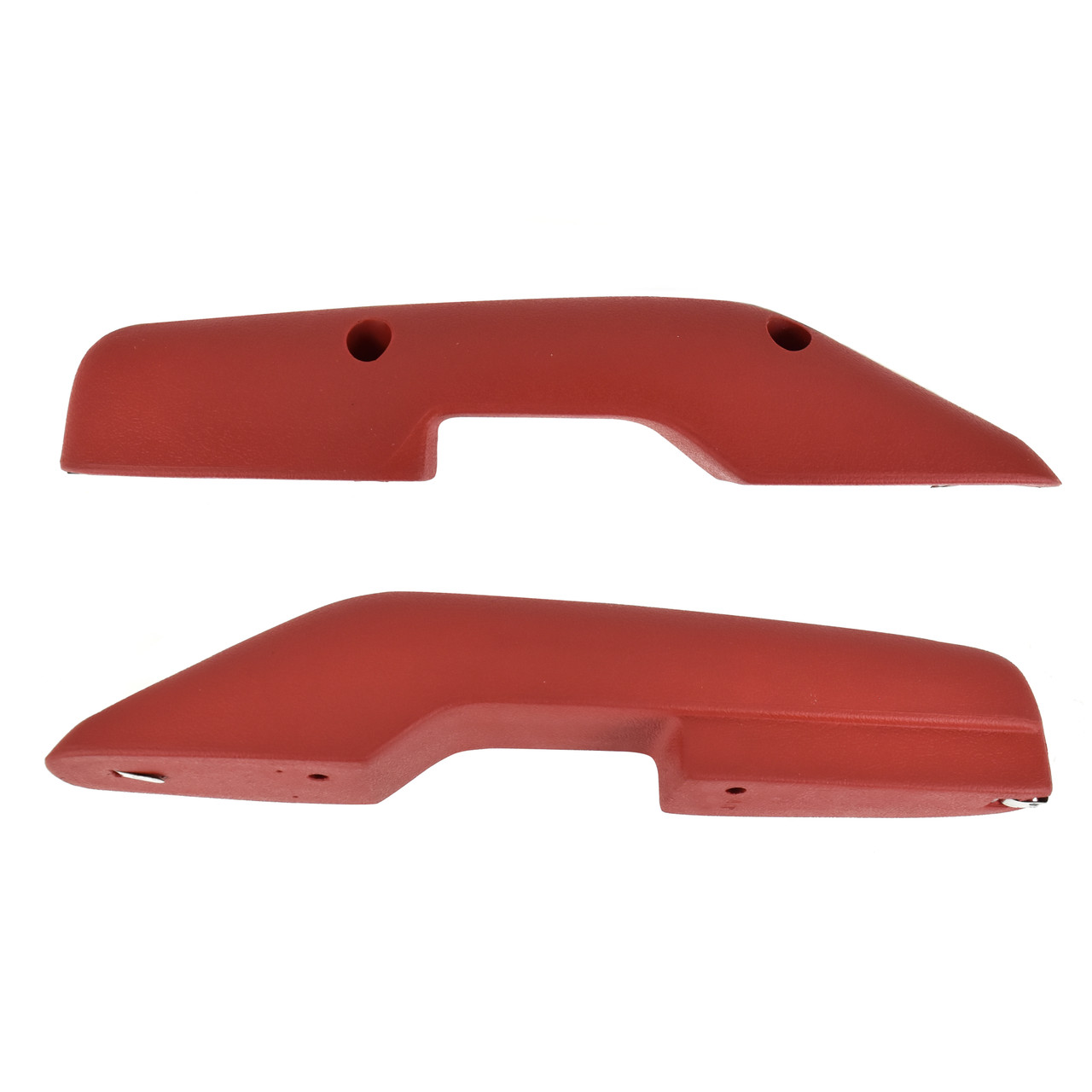 Arm Rest Pad Deluxe Red With Stainless Steel Trim Pair [FC-BA002A]