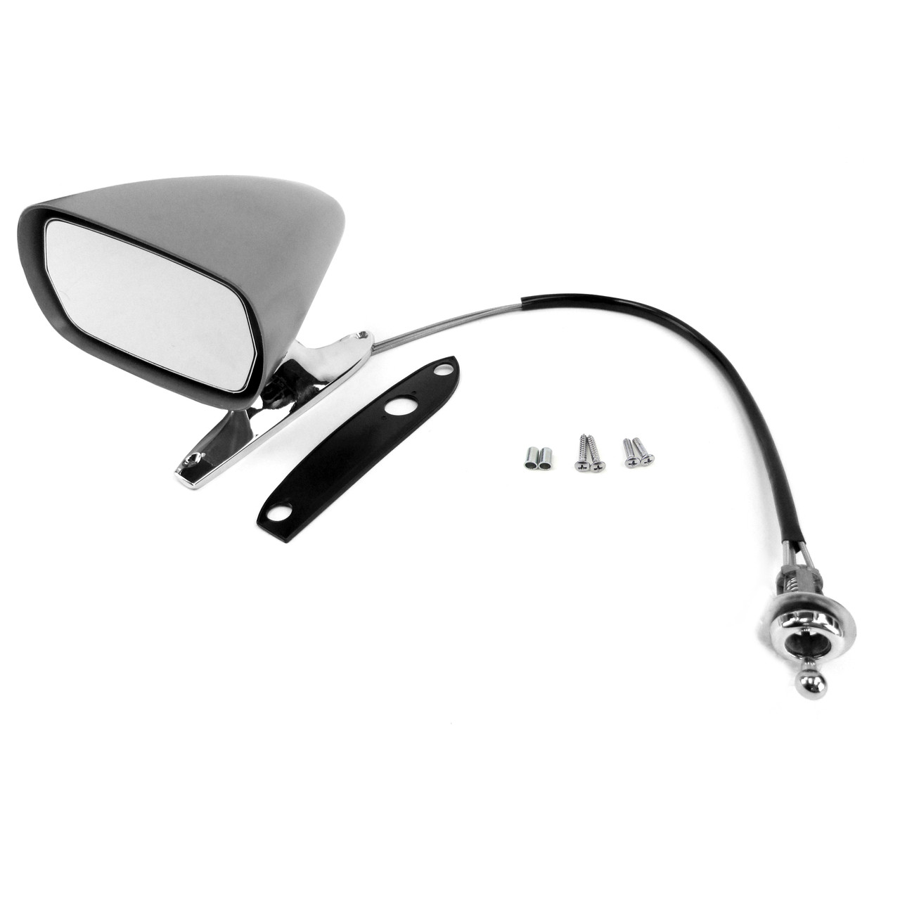 ACP Outside Racing Mirror Remote Driver Side Primer/Chrome [FM-BM012]