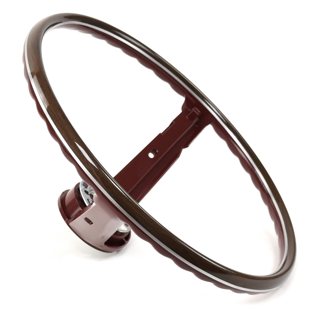 ACP Steering Wheel 2-Spoke Deluxe Woodgrain Red [FM-ES008FR]