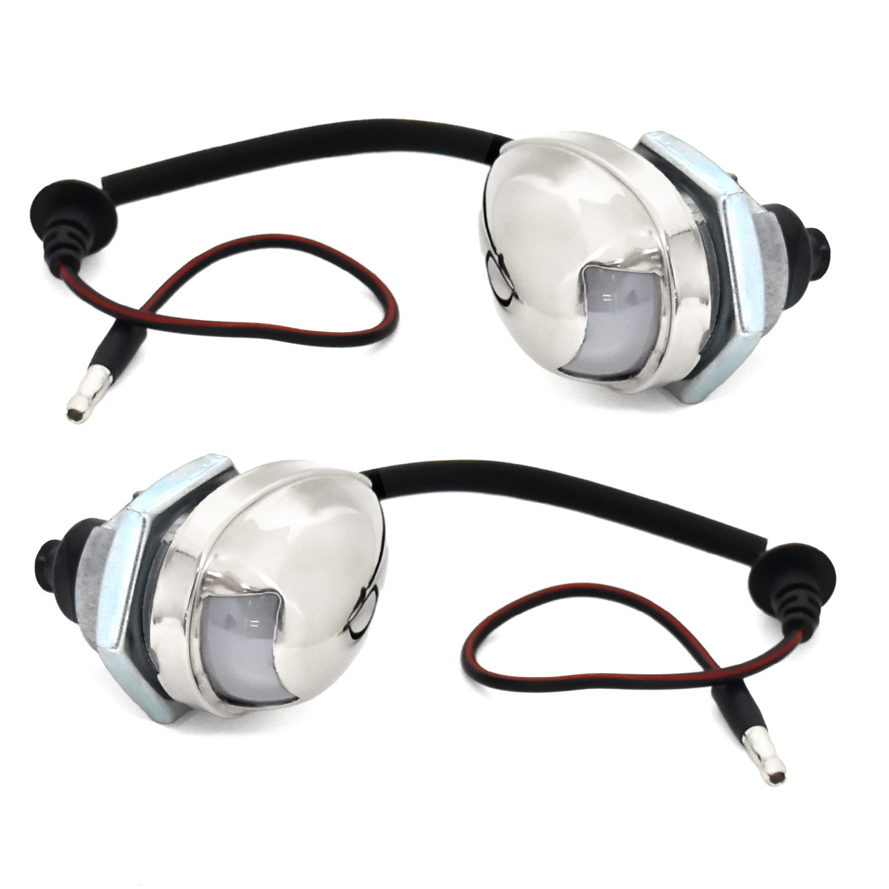 フロイド リングライト ACP License Plate Light Assembly & Pigtail Chrome Pair [FL-BL001]