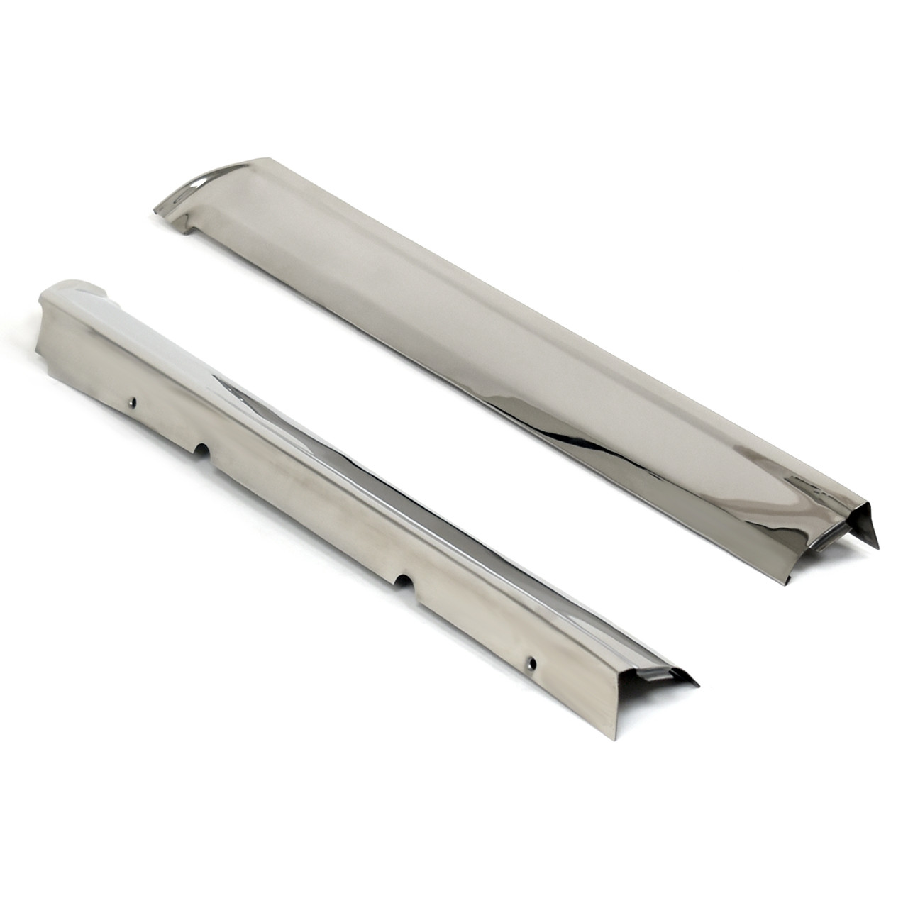 Windshield Molding Pillar Pair Polished Stainless Steel For Convertible [FM-BC022]