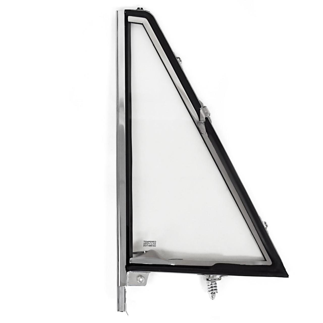 Vent Window Assembly Chrome Clear Glass Passenger Side [FB-VW001R]