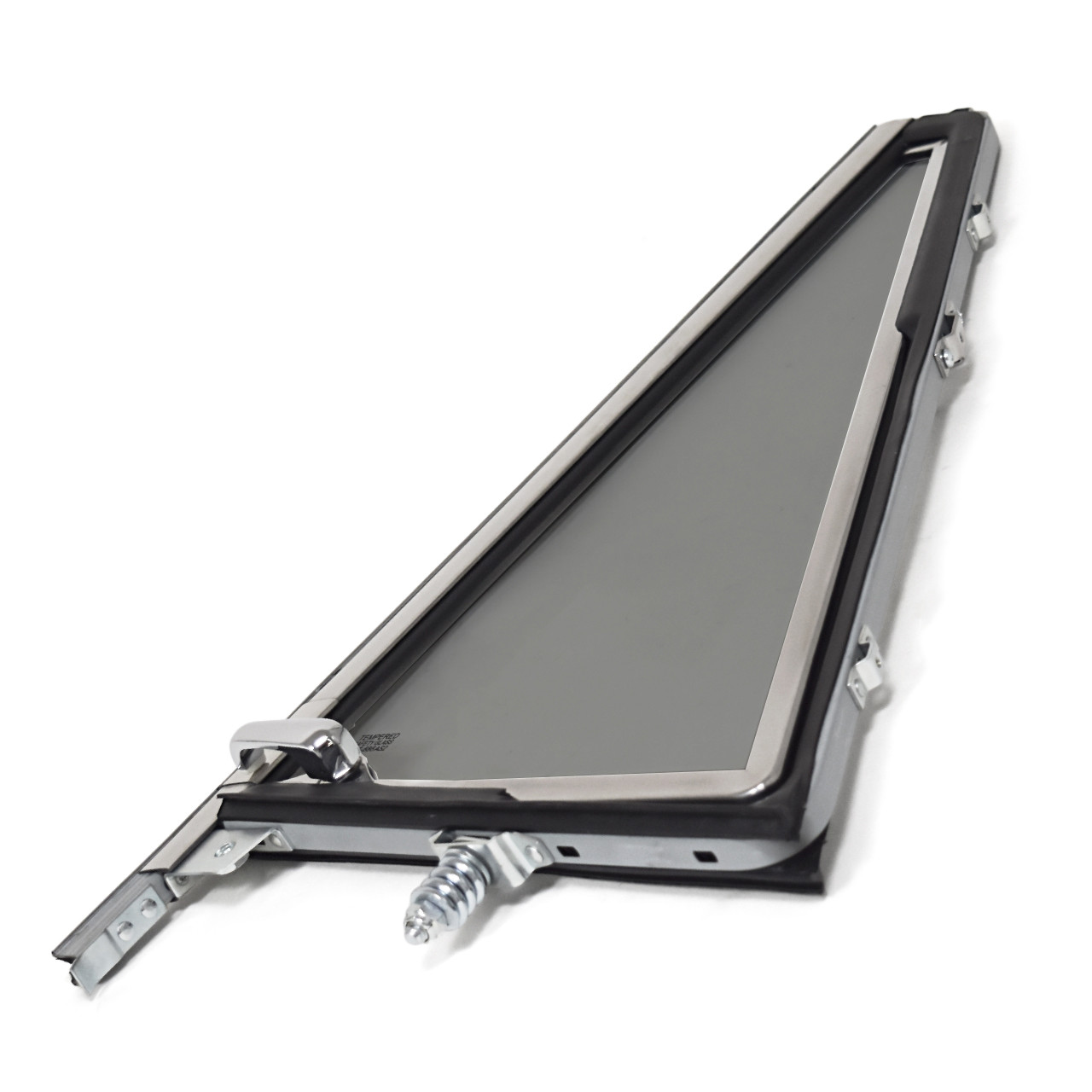 Vent Window Assembly Chrome Gray Tint Glass Driver Side [FB-VW002L]