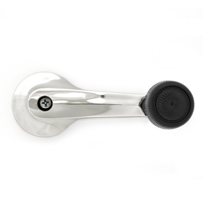 Window Handle 4.5 Inch Long With Black Knob Driver or Passenger Side [FG-BW072A]